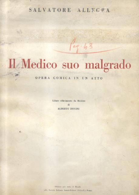 IL MEDICO SUO MALGRADO (1938)