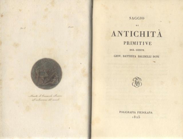 SAGGIO DI ANTICHITA' PRIMITIVE