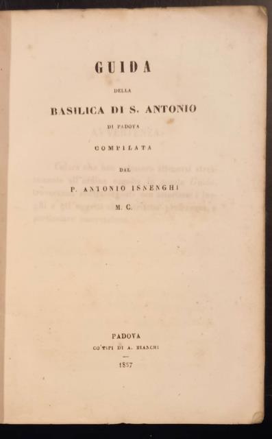 GUIDA DELLA BASILICA DI S. ANTONIO DI PADOVA