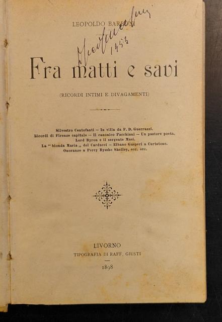 FRA MATTI E SAVI