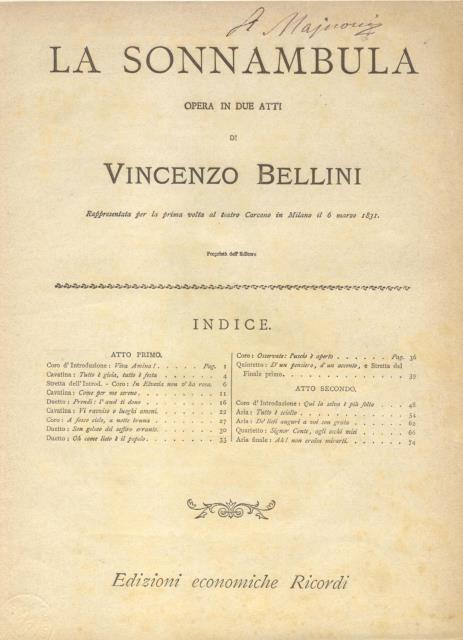 LA SONNAMBULA (1831)