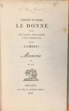 SOGGETTO DONNA. Testi antichi